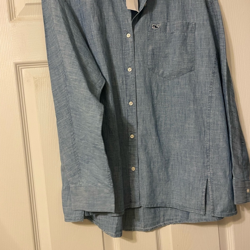 Vineyard Vines Chambray cloud Blue Button Down Sh… - image 7